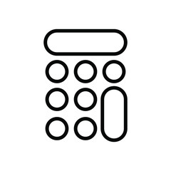 calculator, math icon. Element of education illustration. Signs and symbols can be used for web, logo, mobile app, UI, UX.