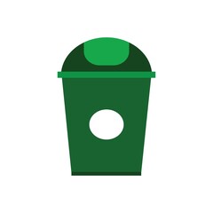 rubbish bin icon logo vector design