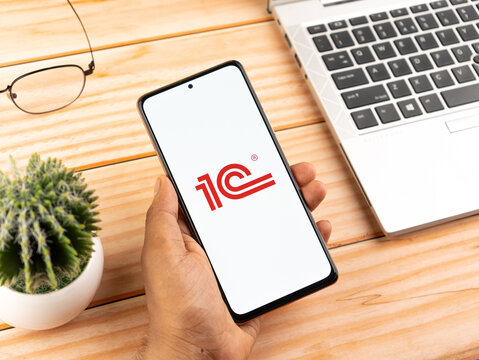West Bangal, India - April 20, 2022 : 1C Company on phone screen stock image.