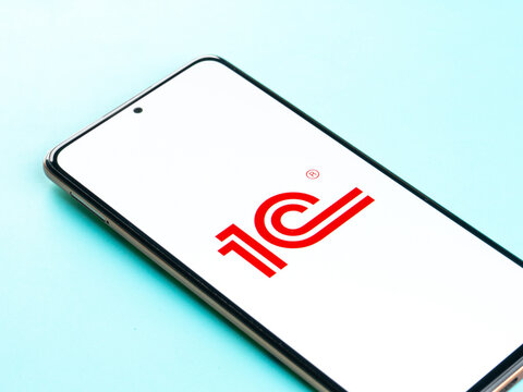 West Bangal, India - April 20, 2022 : 1C Company on phone screen stock image.