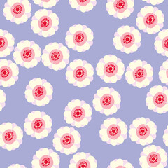 Stylish seamless pattern with stylized anemone flowers. Romantic vector floral background. Floral pattern for fabric, wallpapers and wrapping paper.