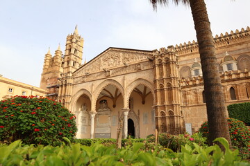 Obraz premium Palermo, Sicily (Italy): The Cathedral of Palermo dedicated to the Assumption of the Virgin Mary. UNESCO World Heritage Site