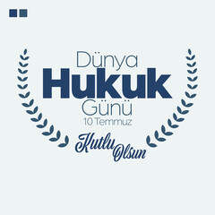 D&uuml;nya Hukuk G&uuml;n&uuml; ( World Law Day) Typographic design