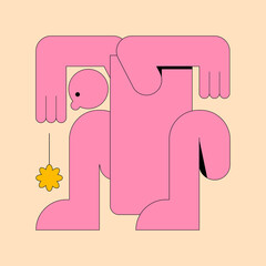 pink elephant illustration