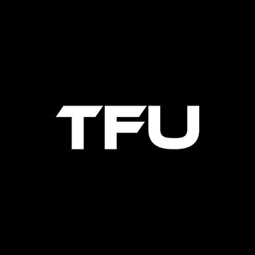 TFU letter logo design with black background in illustrator, vector logo modern alphabet font overlap style. calligraphy designs for logo, Poster, Invitation, etc.