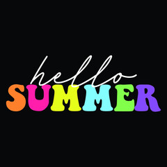 Hello Summer Shirt, summer SVG quotes, summer svg bundle, beach life shirt SVG, summer t-shirt vector graphic, summer t-shirt vector illustration, summer cut file, summer svg shirt print template
