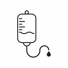 blood bag icon, infuse bag icon, intravenous bag icon