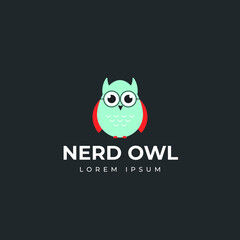 Baby owl logo design template