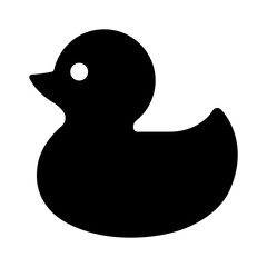 Isolated Bathroom Equipment Rubber Duck Glyph Icons EPS 10 Free Vector Graphic