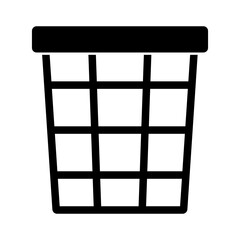 Isolated Bathroom Equipment Trash Bin Glyph Icons EPS 10 Free Vector Graphic