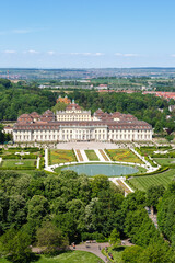 Ludwigsburg Castle aerial photo view portrait format architecture travel in Germany