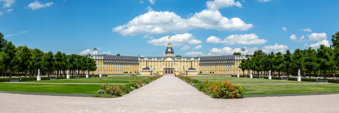 Karlsruhe Castle royal palace baroque architecture travel panorama in Germany