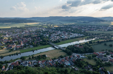 Landscape and panorama  view of drone