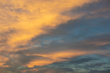 Naklejka na ściany i meble Sky background at sunset