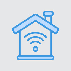 Smart home icon in blue style about smart home, use for website mobile app presentation