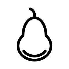 Isolated Pear Line Icons EPS 10 Free Vector Graphic