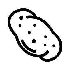 Isolated Potato Line Icons EPS 10 Free Vector Graphic