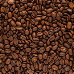 Roasted coffee beans background