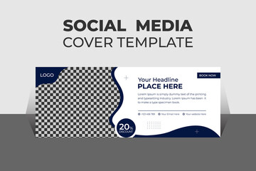 Modern Medical Health Social Media Cover Design Template, Banner Template and Web Banner Template Design for Social Media.