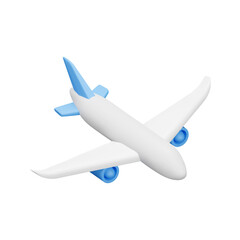 Passenger airplane isometric 3d icon. Isolated object on a transparent background