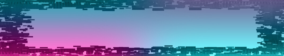 Abstract neon grunge border background image.