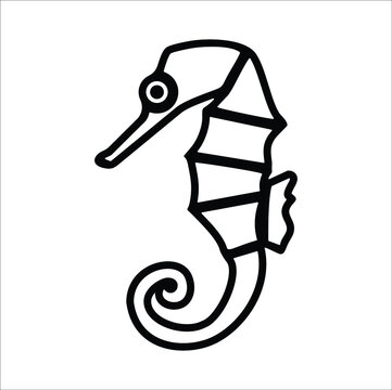 recommend clip art: seahorse doodle drawing coloring book vector design illustration line art