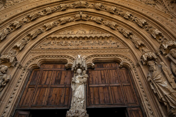 Portal del Mirador, Catedral de Mallorca,  La Seu,l siglo XIII. gótico levantino, palma, Mallorca, balearic islands, Spain