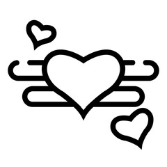 Isolated Love and Heart Line SVG Free Vector Graphic