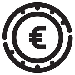 Isolated Currency and Cryptocurrency Line SVG Free Vector Graphic