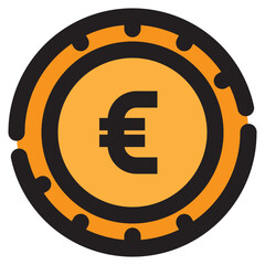 Isolated Currency and Cryptocurrency Color Line SVG Free Vector Graphic