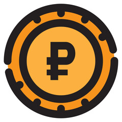 Isolated Currency and Cryptocurrency Color Line SVG Free Vector Graphic