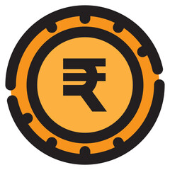 Isolated Currency and Cryptocurrency Color Line SVG Free Vector Graphic