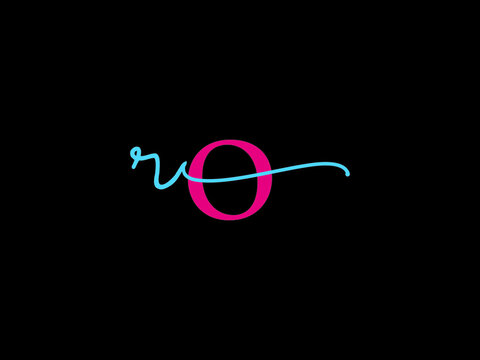 Minimalist RO Signature Logo, Creative Ro or Signature Luxury Logo Icon Design