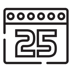 Isolated Christmas Line SVG Free Vector Graphic