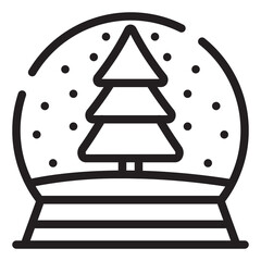 Isolated Christmas Line SVG Free Vector Graphic