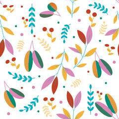 seamless pattern with leaves