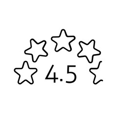 Black line icon for Star rating