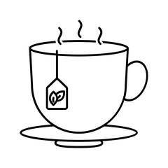 Black line icon for Tea