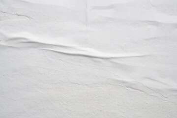Obraz premium white crumpled and creased paper poster texture background