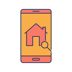Online real estate property search icon