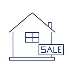 Modern home buying and sell icon