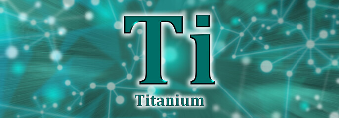 Ti symbol. Titanium chemical element