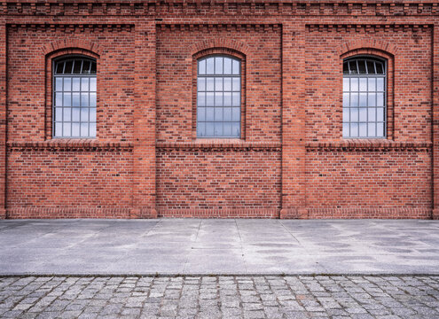 Old empty building facade with copy space