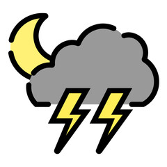 Isolated Weather Color Line SVG Free Vector Graphic