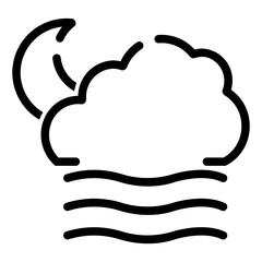 Isolated Weather Line SVG Free Vector Graphic