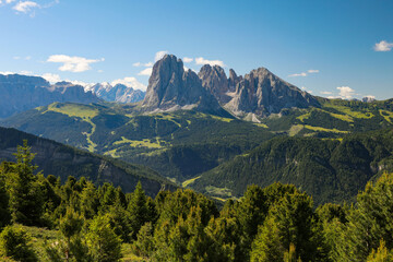 Blick auf Langkofelgruppe
