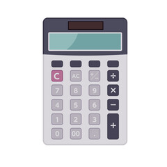 電卓のイラスト。経済、金融、計算のイメージ　平面