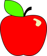 red apple on white background, red apple vector, red apple illustration vector, red apple icon vector, red apple animation vector for your design needs