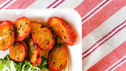 Sai Aua sausages on a plate