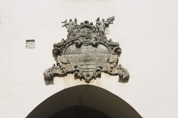 Coat arms on the Michael's Tower (Michalska Brana) in Bratislava
